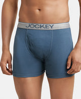 JOCKEY Rib Solid Boxer Brief with Ultrasoft and Durable Waistband #8009 - Deep Slate