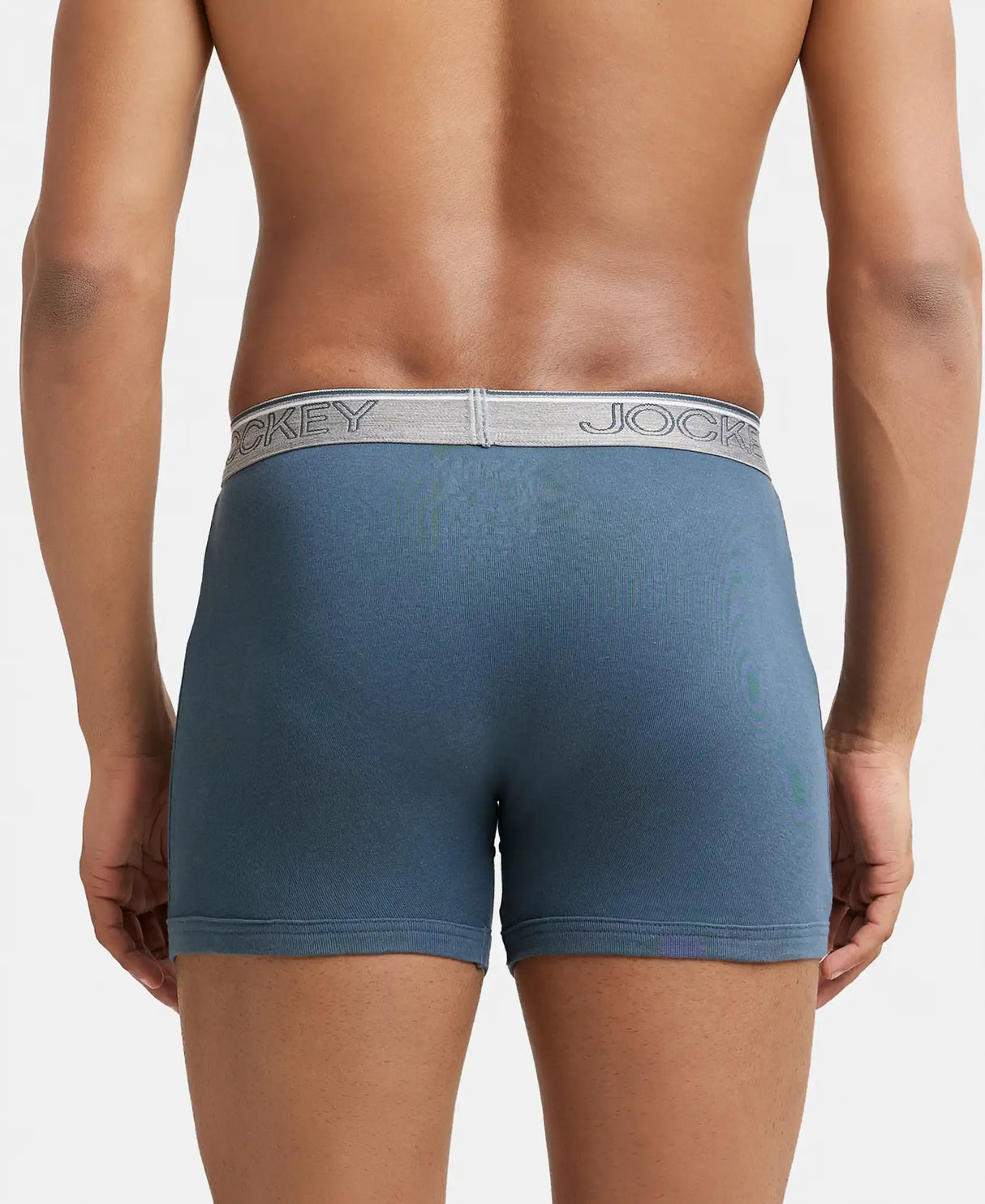 JOCKEY Rib Solid Boxer Brief with Ultrasoft and Durable Waistband #8009 - Deep Slate