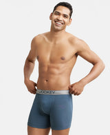 JOCKEY Rib Solid Boxer Brief with Ultrasoft and Durable Waistband #8009 - Deep Slate