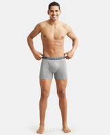 JOCKEY Rib Solid Boxer Brief with Ultrasoft and Durable Waistband #8009 - Grey Melange