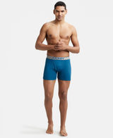 JOCKEY Rib Solid Boxer Brief with Ultrasoft and Durable Waistband #8009 - Seaport Teal