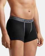 JOCKEY Super Combed Cotton Rib Solid Trunk with Ultrasoft Waistband #8015- Black