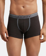 JOCKEY Super Combed Cotton Rib Solid Trunk with Ultrasoft Waistband #8015- Brown