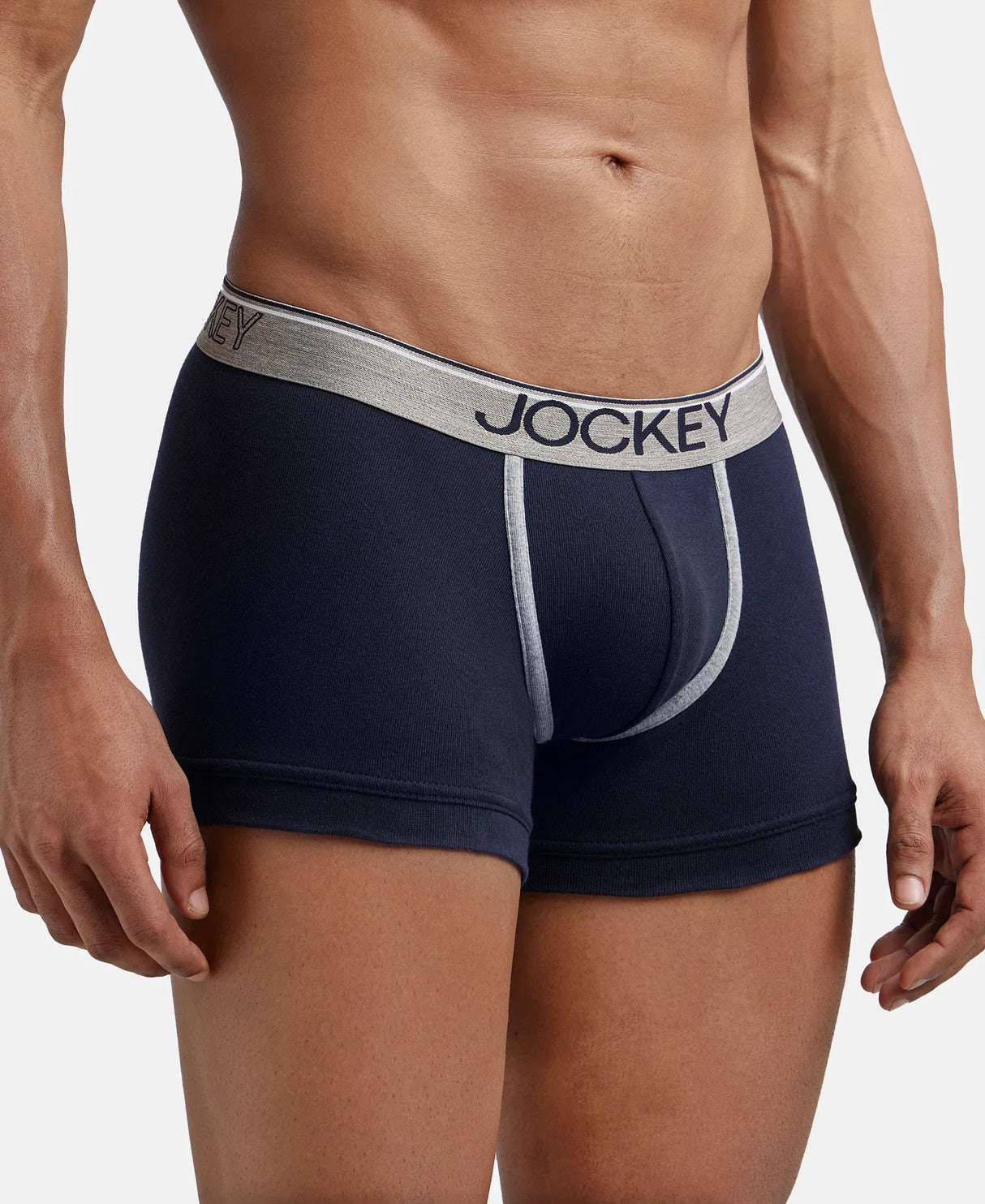 JOCKEY Super Combed Cotton Rib Solid Trunk with Ultrasoft Waistband #8015- Deep Navy