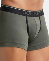 JOCKEY Super Combed Cotton Rib Solid Trunk with Ultrasoft Waistband #8015- Deep Olive