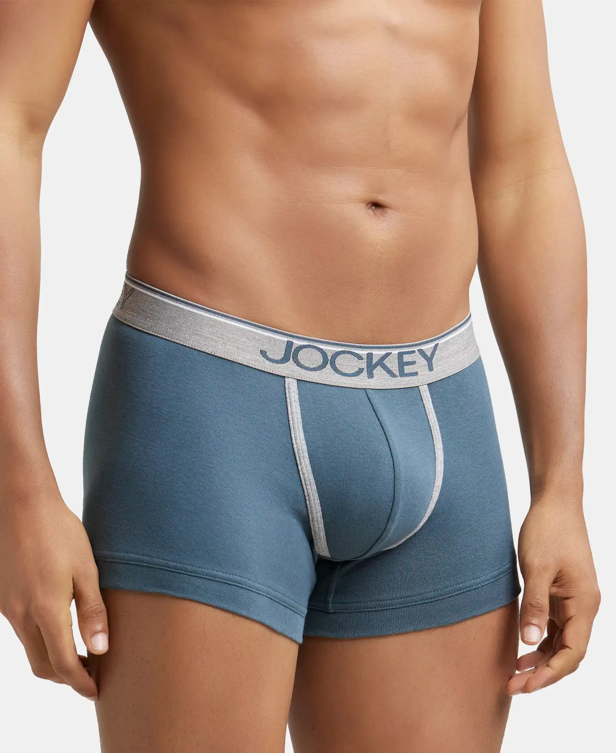 JOCKEY Super Combed Cotton Rib Solid Trunk with Ultrasoft Waistband #8015- Deep Slate