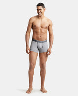 JOCKEY Super Combed Cotton Rib Solid Trunk with Ultrasoft Waistband #8015- Grey Melange