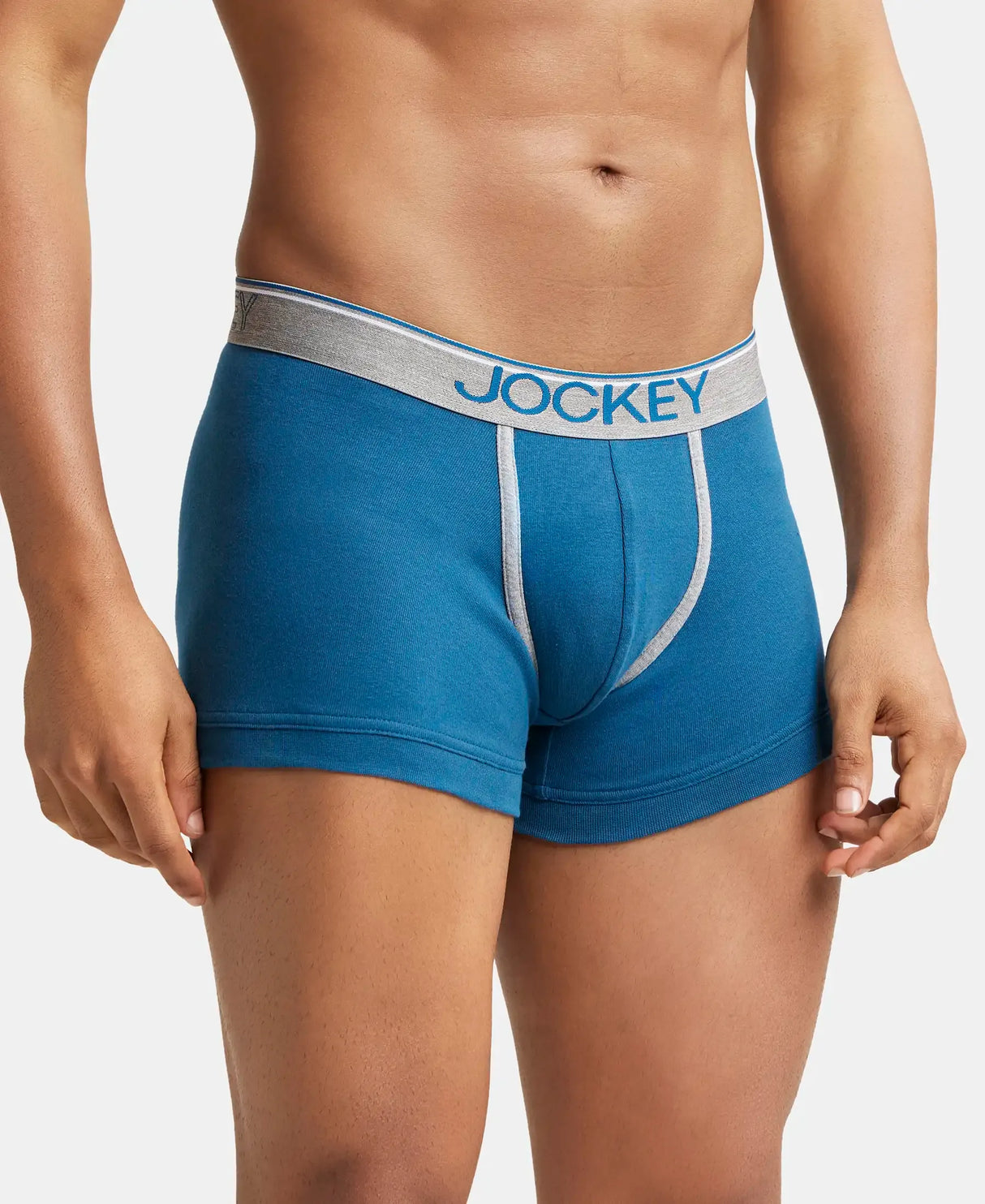 JOCKEY Super Combed Cotton Rib Solid Trunk with Ultrasoft Waistband #8015- Seaport Teal