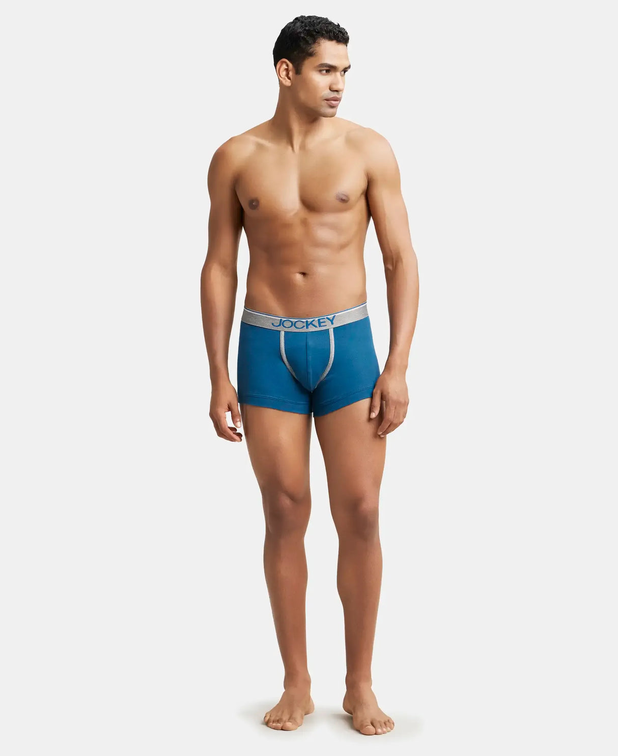 JOCKEY Super Combed Cotton Rib Solid Trunk with Ultrasoft Waistband #8015- Seaport Teal