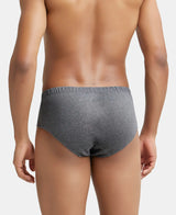 JOCKEY Solid Brief with Ultrasoft Concealed Waistband #8035- Charcoal Melange