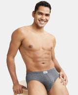 JOCKEY Solid Brief with Ultrasoft Concealed Waistband #8035- Charcoal Melange