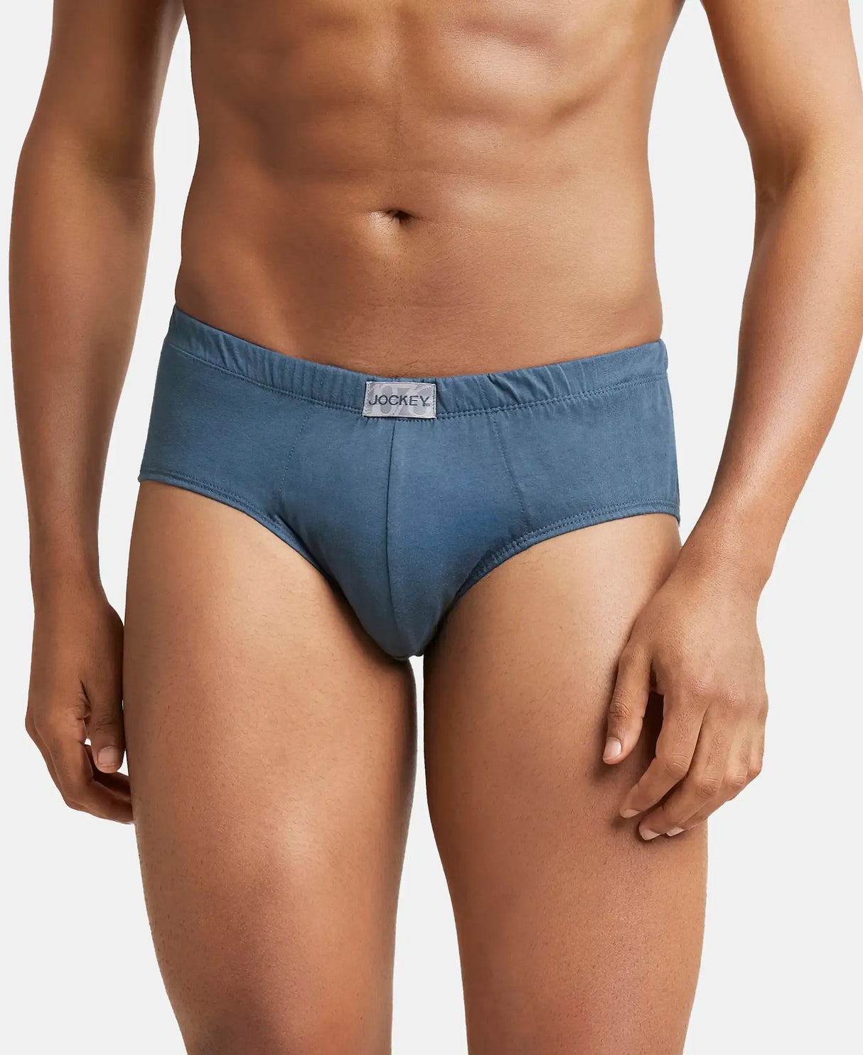 JOCKEY Solid Brief with Ultrasoft Concealed Waistband #8035- Deep Slate