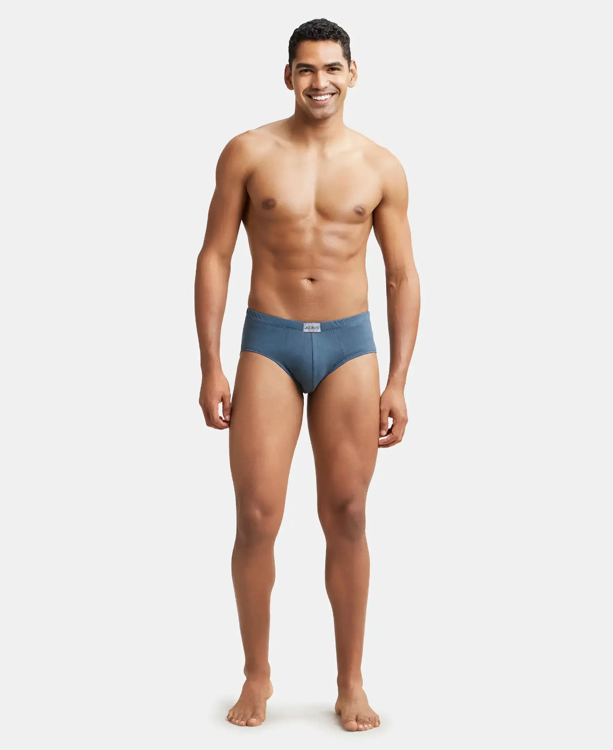 JOCKEY Solid Brief with Ultrasoft Concealed Waistband #8035- Deep Slate