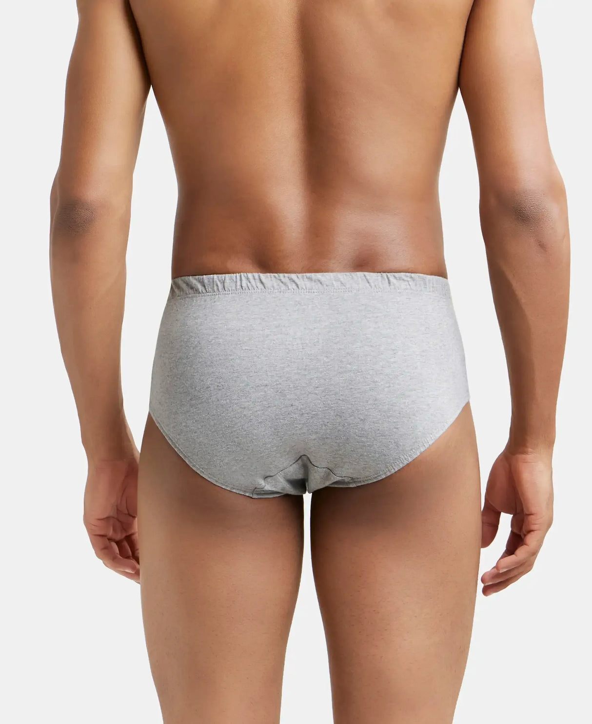 JOCKEY Solid Brief with Ultrasoft Concealed Waistband #8035- Grey Melange