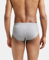 JOCKEY Solid Brief with Ultrasoft Concealed Waistband #8035- Grey Melange