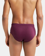 JOCKEY Solid Brief with Ultrasoft Concealed Waistband #8035- Wine Tasting