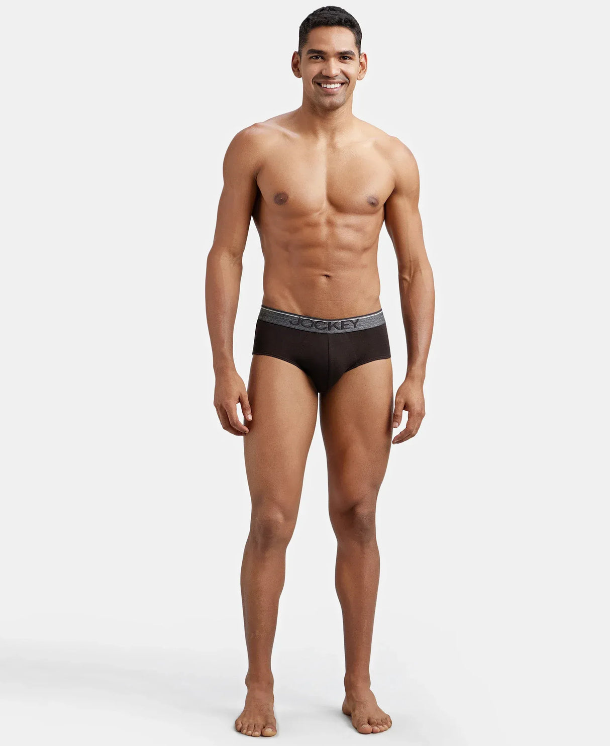 JOCKEY Super Combed Cotton Solid Brief with Ultrasoft Waistband #8037- Brown