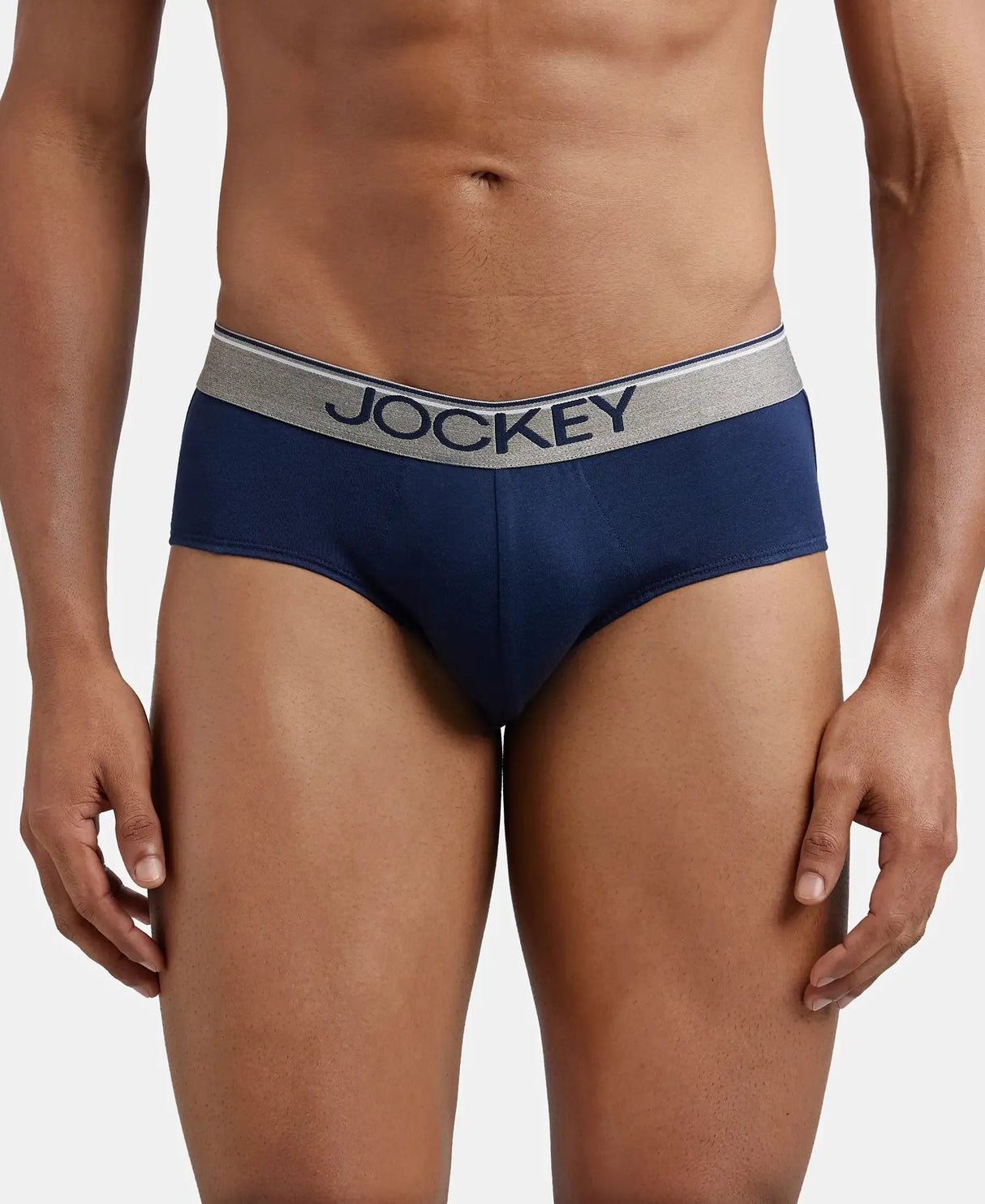 JOCKEY Super Combed Cotton Solid Brief with Ultrasoft Waistband #8037- Deep Navy