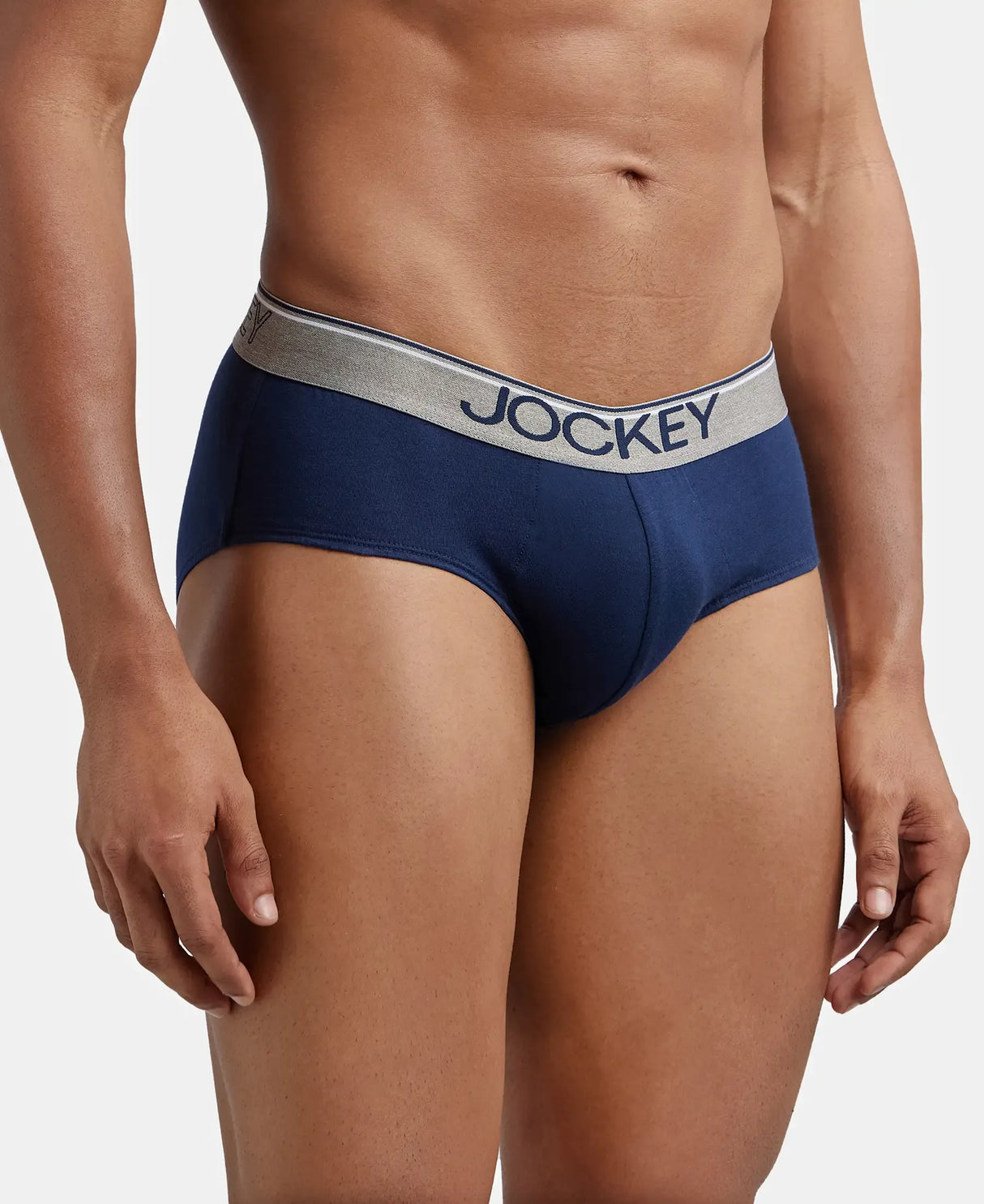 JOCKEY Super Combed Cotton Solid Brief with Ultrasoft Waistband #8037- Deep Navy