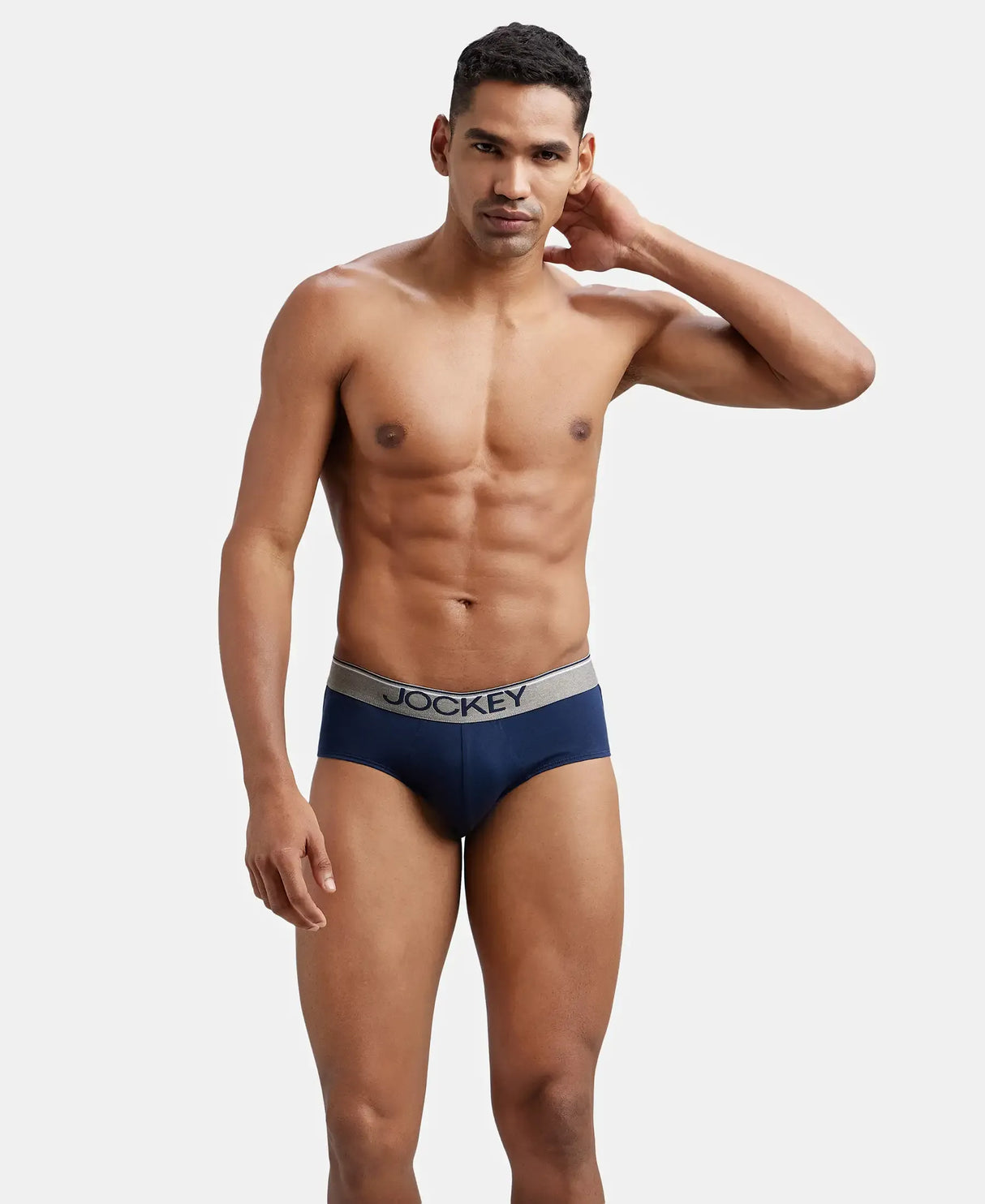 JOCKEY Super Combed Cotton Solid Brief with Ultrasoft Waistband #8037- Deep Navy