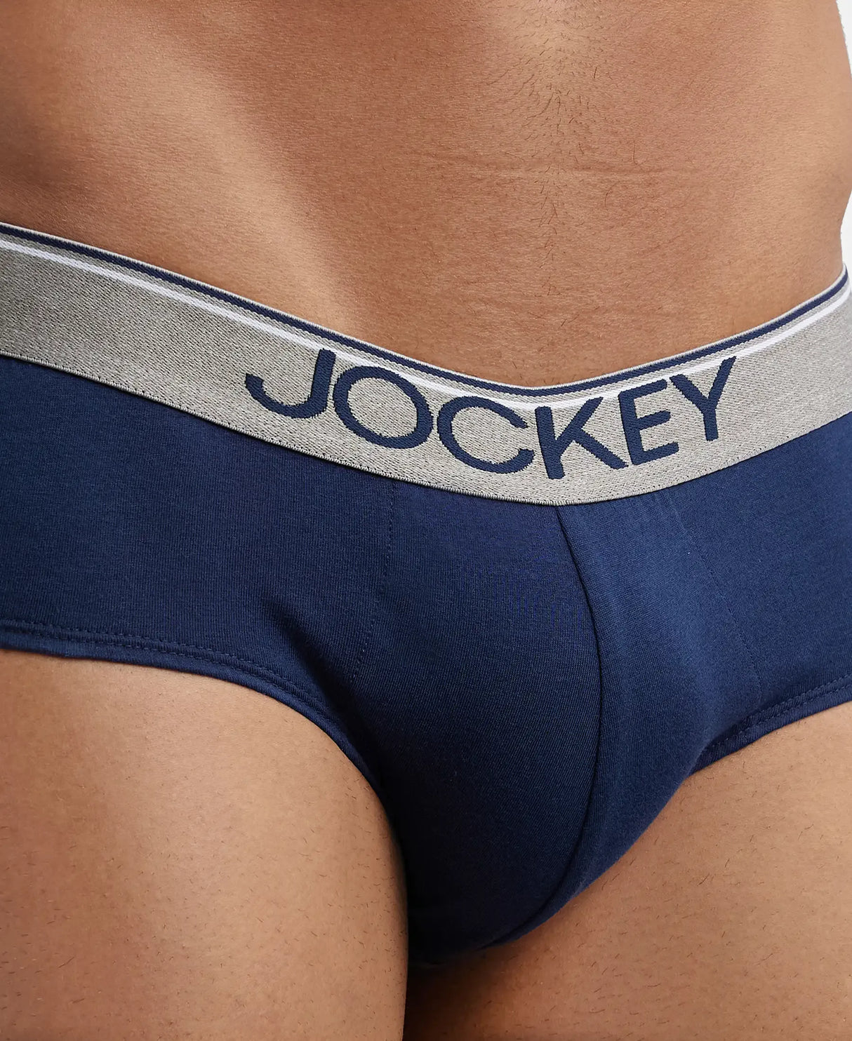 JOCKEY Super Combed Cotton Solid Brief with Ultrasoft Waistband #8037- Deep Navy