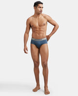 JOCKEY Super Combed Cotton Solid Brief with Ultrasoft Waistband #8037- Deep Slate