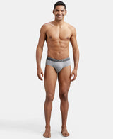 JOCKEY Super Combed Cotton Solid Brief with Ultrasoft Waistband #8037- Grey Melange