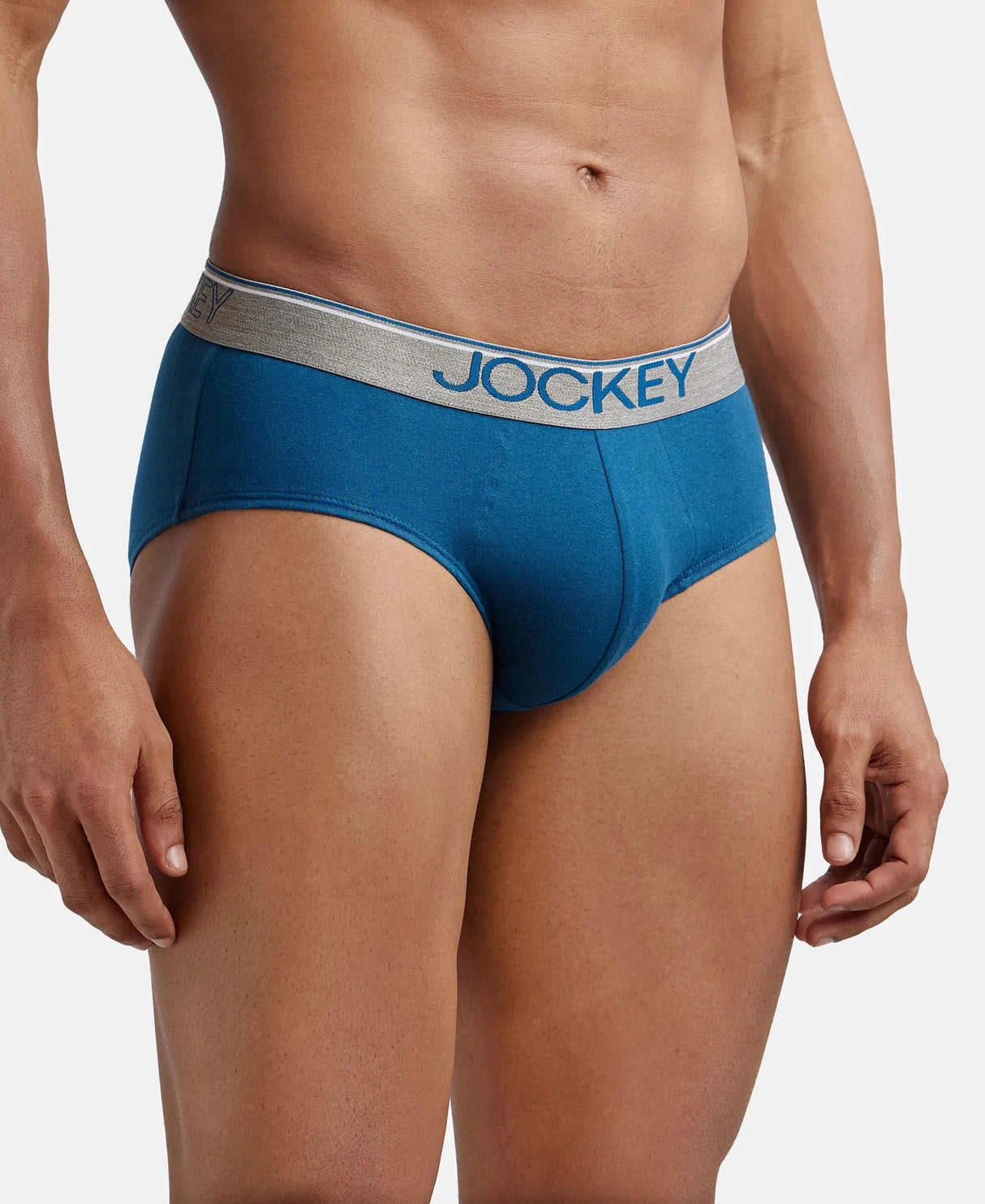 JOCKEY Super Combed Cotton Solid Brief with Ultrasoft Waistband #8037- Seaport Teal