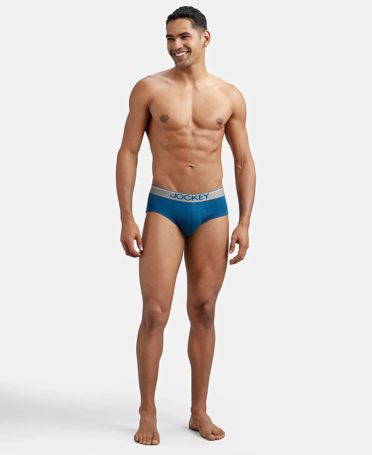 JOCKEY Super Combed Cotton Solid Brief with Ultrasoft Waistband #8037- Seaport Teal