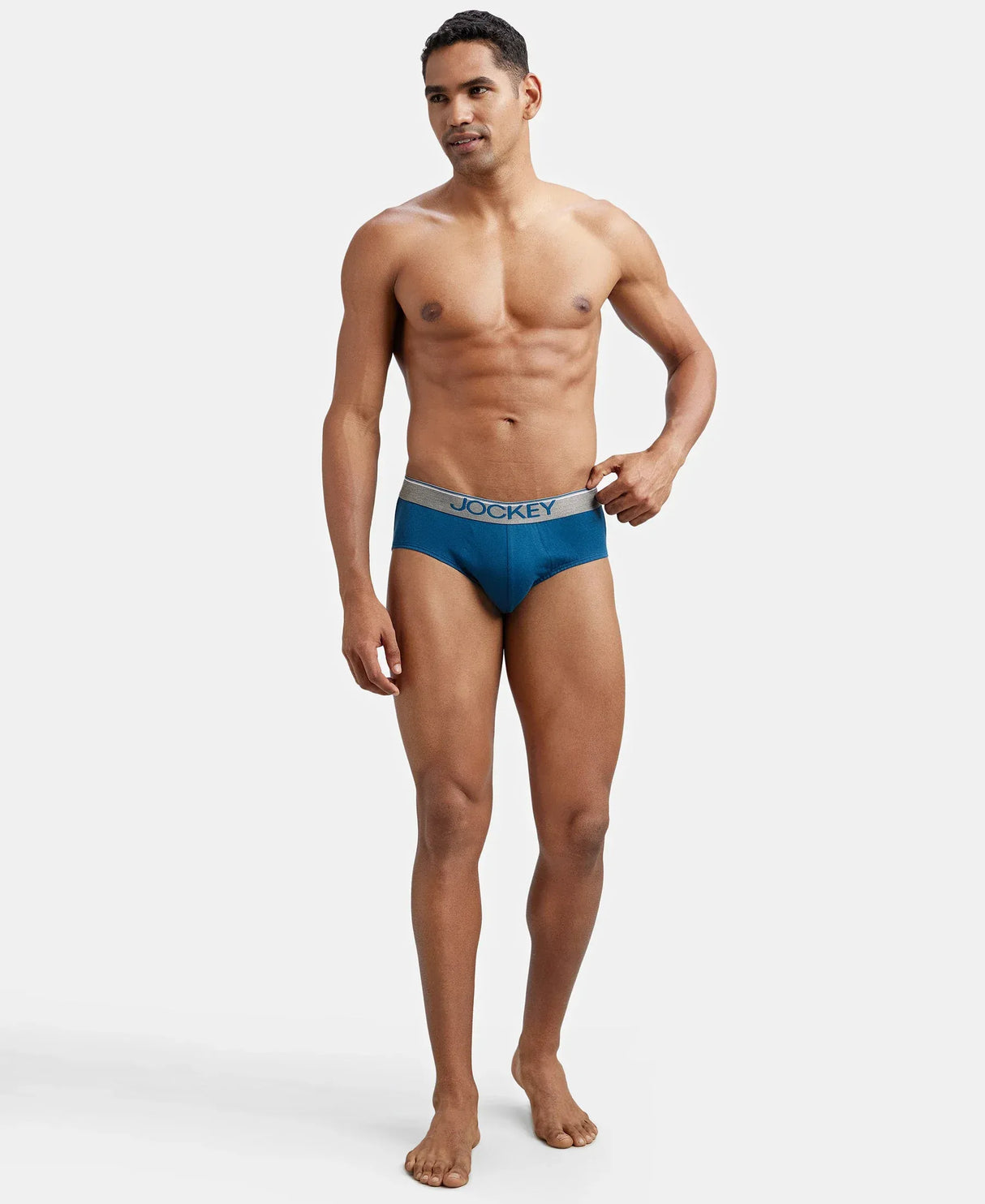 JOCKEY Super Combed Cotton Solid Brief with Ultrasoft Waistband #8037- Seaport Teal