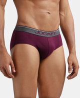 JOCKEY Super Combed Cotton Solid Brief with Ultrasoft Waistband #8037- Wine Tasting