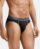 JOCKEY Super Combed Cotton Rib Solid Brief with Ultrasoft Waistband #8044 - Black