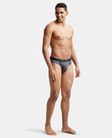 JOCKEY Super Combed Cotton Rib Solid Brief with Ultrasoft Waistband #8044 - Charcoal Melange