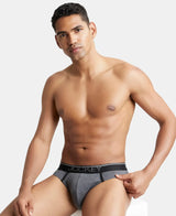 JOCKEY Super Combed Cotton Rib Solid Brief with Ultrasoft Waistband #8044 - Charcoal Melange