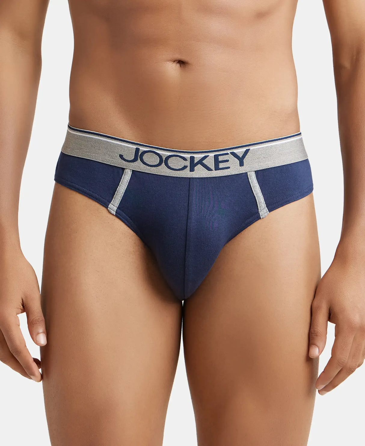 JOCKEY Super Combed Cotton Rib Solid Brief with Ultrasoft Waistband #8044 - Deep Navy