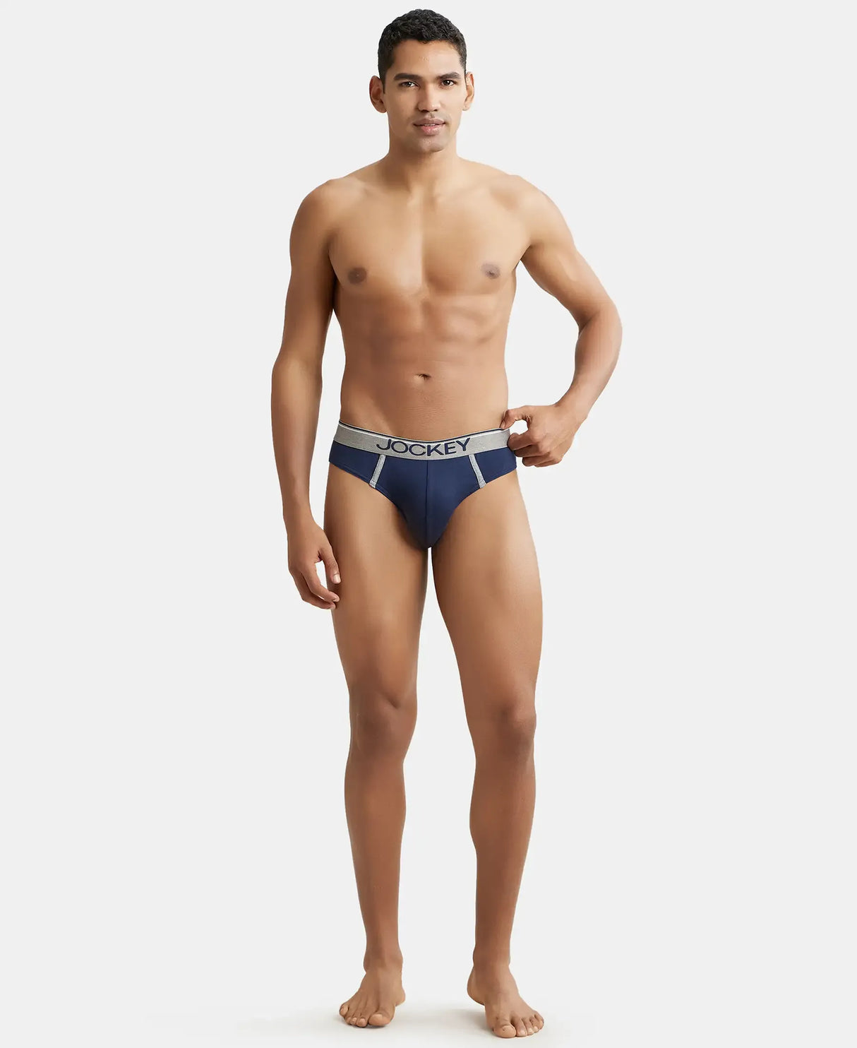 JOCKEY Super Combed Cotton Rib Solid Brief with Ultrasoft Waistband #8044 - Deep Navy