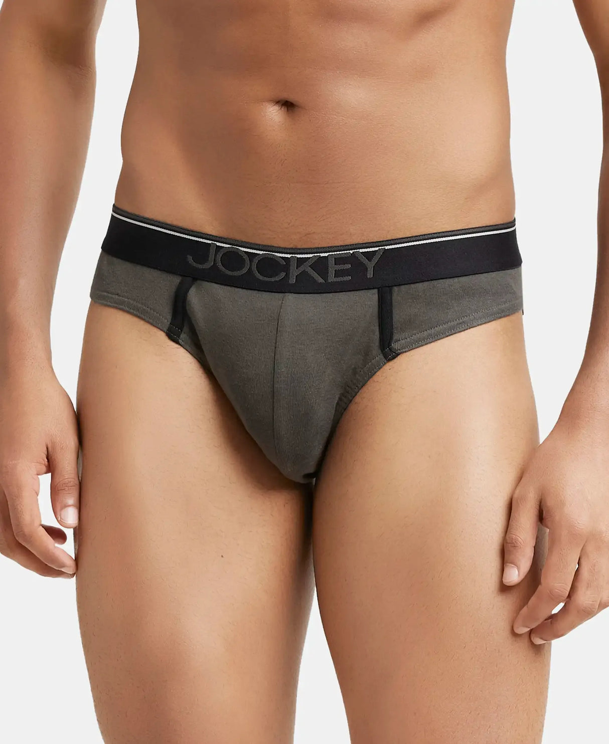 JOCKEY Super Combed Cotton Rib Solid Brief with Ultrasoft Waistband #8044 - Deep Olive