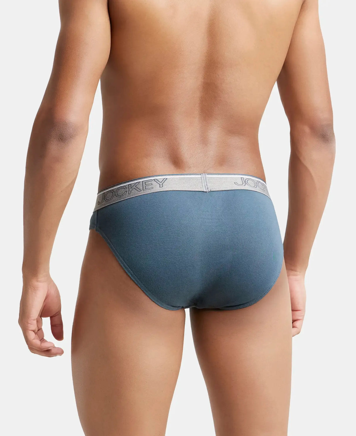 JOCKEY Super Combed Cotton Rib Solid Brief with Ultrasoft Waistband #8044 - Deep Slate