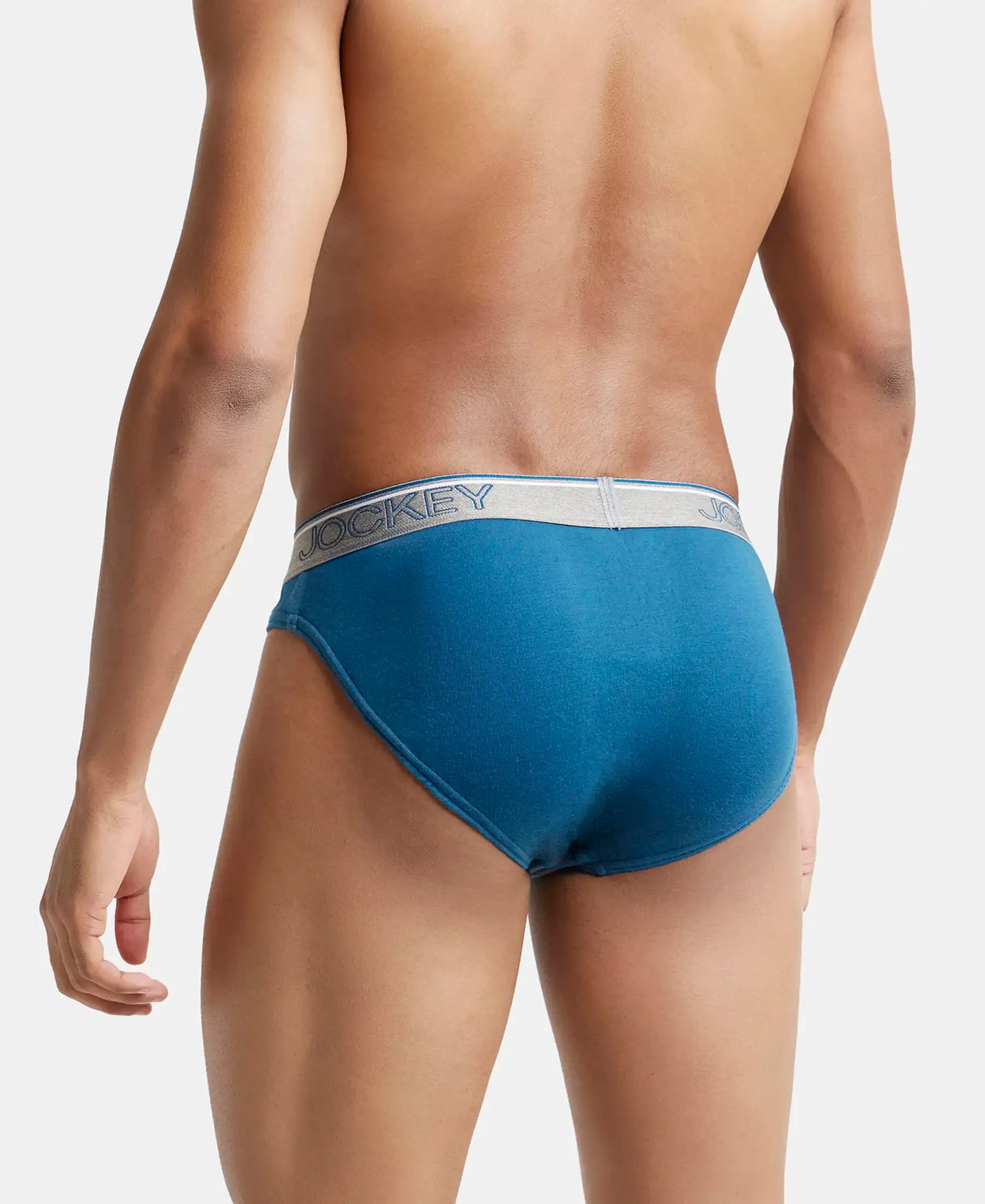 JOCKEY Super Combed Cotton Rib Solid Brief with Ultrasoft Waistband #8044 - Seaport Teal