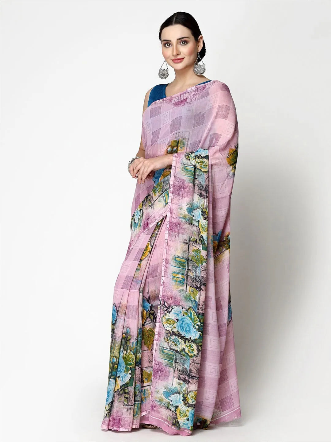 KALINI - Floral Printed Georgette Saree