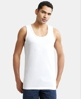 Super Combed Cotton Round Neck Sleeveless Vest #8816 - White (Pack of 2)