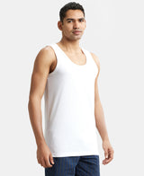 Super Combed Cotton Round Neck Sleeveless Vest #8816 - White (Pack of 2)