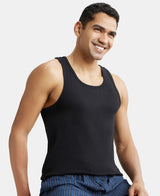 JOCKEY Super Combed Cotton Rib Round Neck with Racer Back Gym Vest #9922- Black