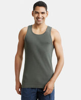 JOCKEY Super Combed Cotton Rib Round Neck with Racer Back Gym Vest #9922- Deep Olive