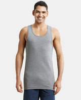 JOCKEY Super Combed Cotton Rib Round Neck with Racer Back Gym Vest #9922- Grey Melange