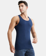 JOCKEY Super Combed Cotton Rib Round Neck with Racer Back Gym Vest #9922- Navy