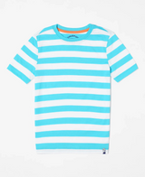 Boy's Super Combed Cotton Striped Half Sleeve T-Shirt #AB09 - Assorted