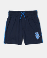 Boy's Super Combed Cotton Rich Graphic Printed Shorts with Contrast Side Taping #AB11 -Navy