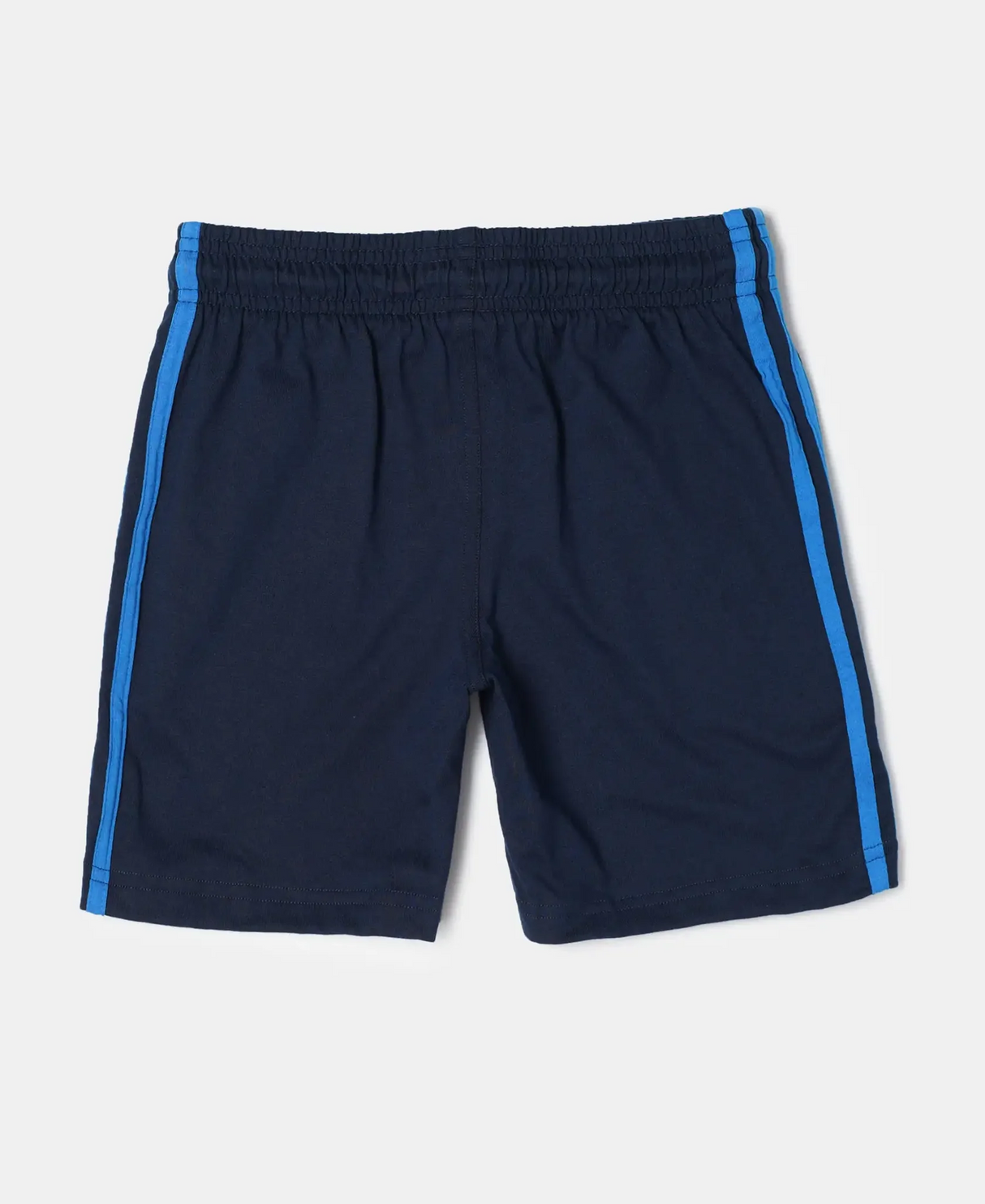 Boy's Super Combed Cotton Rich Graphic Printed Shorts with Contrast Side Taping #AB11 -Navy