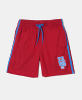 Boy's Super Combed Cotton Rich Graphic Printed Shorts with Contrast Side Taping  #AB11  - Shanghai Red